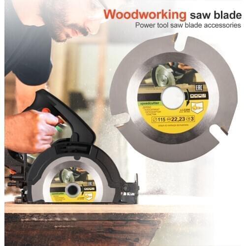 115mm 3T Circular Saw Blade Cemented Carbide Woodworking Angle Multitool Grinders Wood Cutting Carving Disc