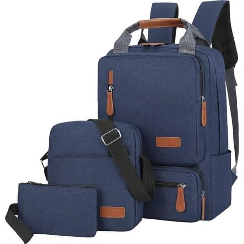 2022 Travel Business Causal Pack Rucksack 3 Set/PCS Laptop Backpack Crossbody Clutch Messenger Bag For Men Women