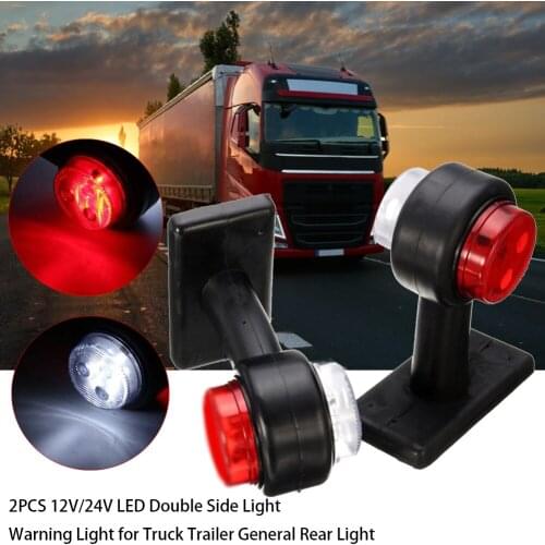 2PCS 12V/24V LED Double Side Light Warning Light For Truck Trailer General Rear Light Truck Universal Truck Tail Light