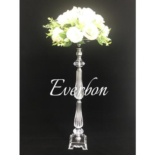 Elegant New Design acrylic crystal Beautiful Centerpieces Flower Stand for Wedding Table Decoration