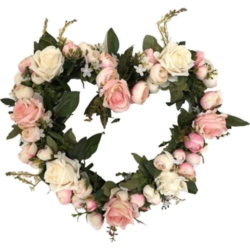 Artificial Simulation Front Lintel Door Wreath Flowers Garland for Home Garden Decoration Wedding Arrangement