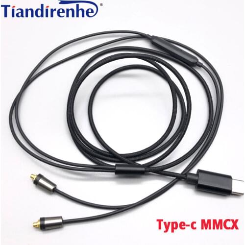 Type-c MMCX Upgrade Cable for XIAOMI 6x MX MX2S with Mic For HUAWEI Mate10 P20 Samsung A8S A60 Sony T9 XZ XZ2 Earphone Cable