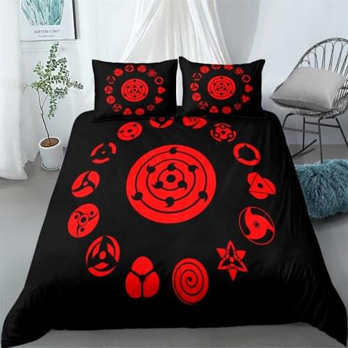 Symbolic Eyes Classic Anime Duvet Cover set King Queen Double Single Bed Linen Set