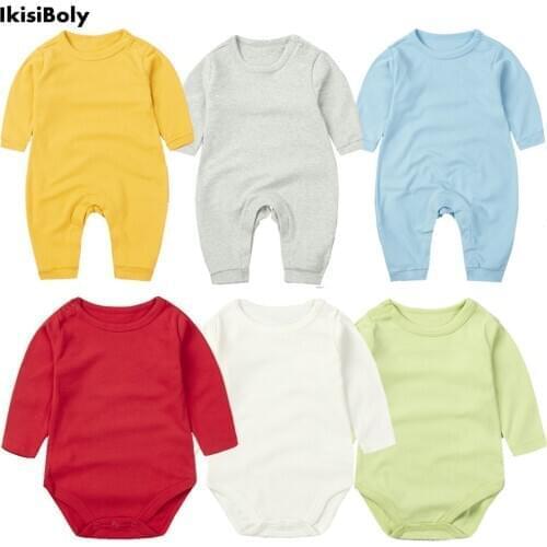 Newborn Baby Girl Rompers Boys Bodysuits Clothing Jumpsuits Long Sleeve Red Toddlers Born White Kids Bebe New Infant Costume