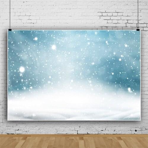 Laeacco Winter Snow Snowflake White Dreamy Scenic View New Year Photographic Background Photo Backdrops Photo Studio