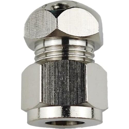 Three Hole Brass Connector For High Pressure Misting Nozzles 9.52MM PE PA Nylon Pipe Stainless Steel Tube