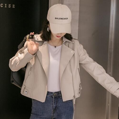 LLLmwybiao Women's Leather Bomber Jackets