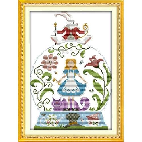 Fairy Tales cross stitch kit 18ct 14ct 11ct count printed canvas stitching embroidery DIY handmade needlework