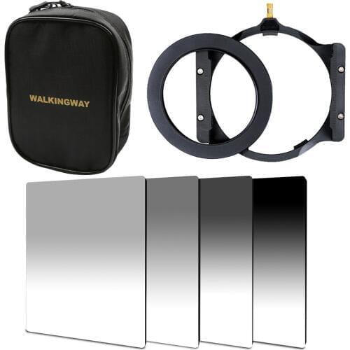 WalkingWay 150*100mm camera square filter set kit ND Neutral Density ND2 ND4 ND8 ND16 filter holder adapter ring for Cokin Zomei