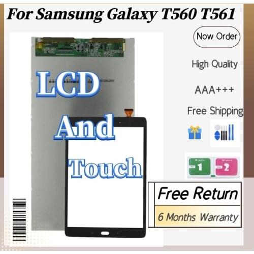 100% New For Samsung Galaxy Tab E SM-T560 T560 T561 LCD Display With Touch Screen Panel Digitizer Assembly