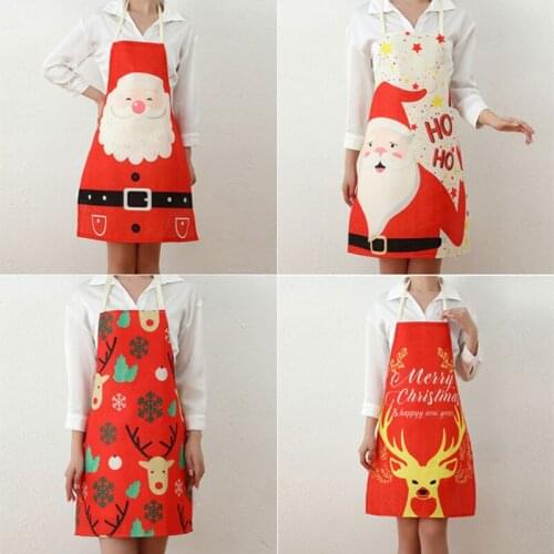 New Year 2022 Merry Christmas Apron Christmas Decorations for Home Kitchen Accessories Natal Navidad 2021 Christmas Gifts HOT