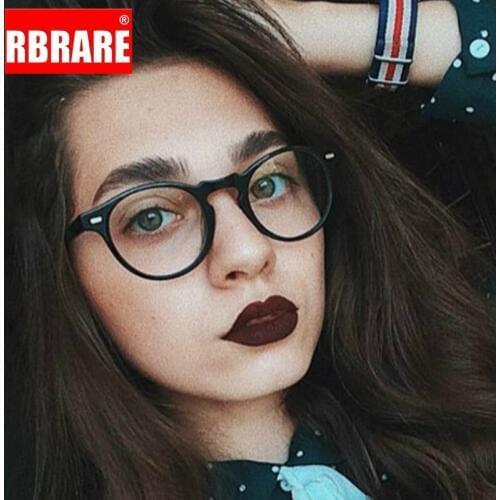 RBRARE Classic Round Glasses Frame Women Retro Small Frame Glasses Anti Blue Light Glasses Women Frame Designer Optical Frames