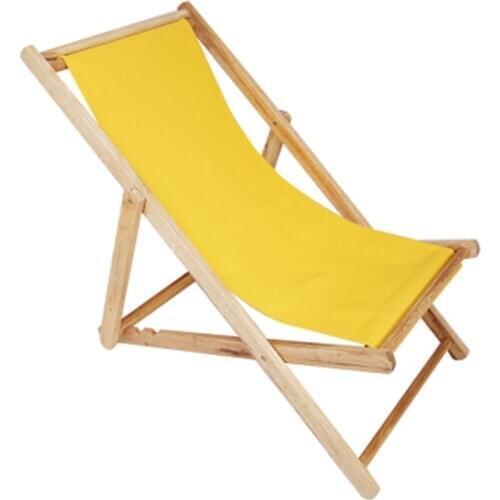 Solid wood Outdoor portable Sun Lounger Folding Beach deck chair without pillow