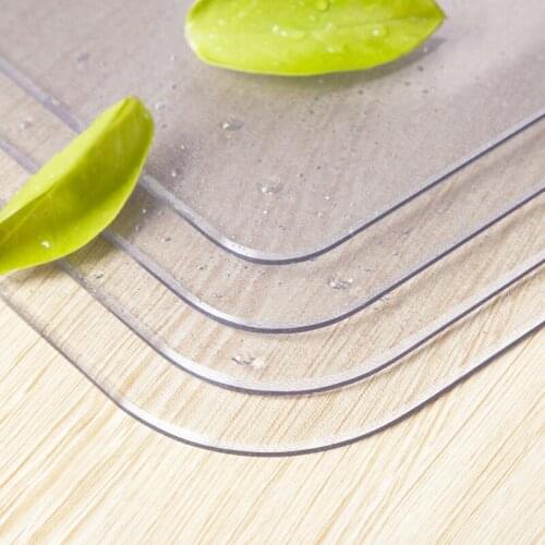 Rectangular PVC Tablecloth Transparent Table Cover Plastic Soft Glass Waterproof Anti-Scald Anti-Oil Dining Table Protector Mat