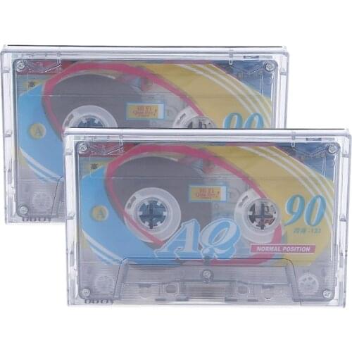 Empty 90Minutes(45Minutes Per Side) Tape for Recording Speech Music 2Pcs/Set Low-noise Cassette Tape