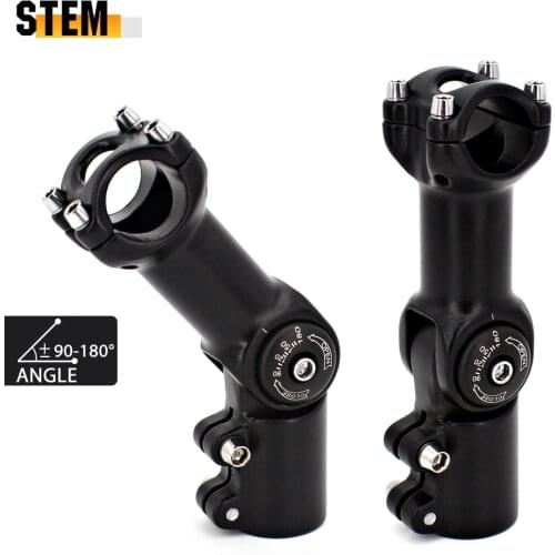 Adjustable Bicycle Handlebar Stem Riser 90-180 Degree 25.4/31.8mm Front Fork Stem Adapter mtb Stem Road Bike Parts Accessories