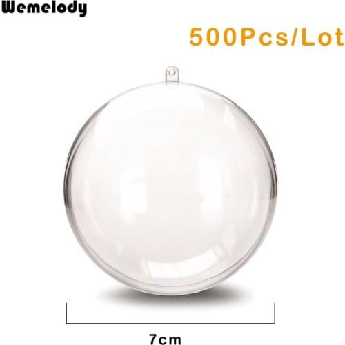 Wedding gift ball Acrylic Sphere & Christmas tree ball & Plastic Ball - Transparent & clear 2-3/4" (7cm) Diameter (500pcs)