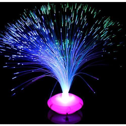 LED Fiber Optic Nightlight Lamp Small Night Light Chrismas Party Home Decoration Beautiful Romantic Color Changing