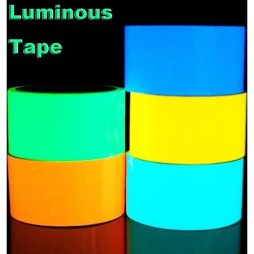 Luminous Tape Self Adhesive Glow In The Dark Fluorescent Warning Tape Wall Stickers for Security Home Decor Night Glowing Tape