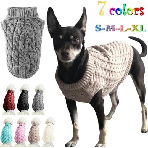 Warm Sweater Clothes for Dog Cat Wool Outfit Winter Knitting Clothing Pet Puppy Cat Vest Costume for Small Chihuahua Dogs
