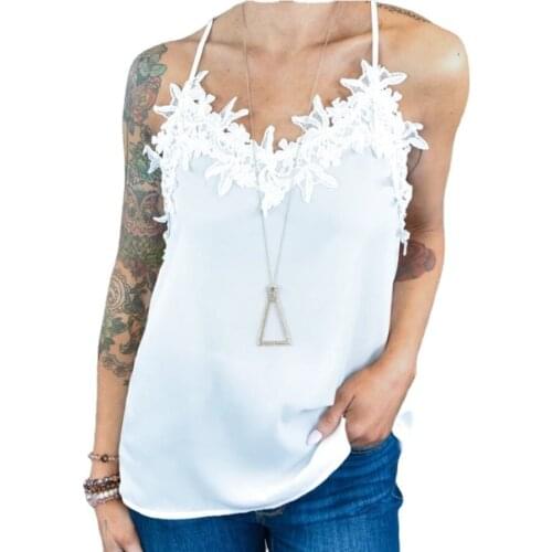 Tops Womens Top Women Clothing T-shirt Sexy T Shirt Women Sleeveless Lace Vest Casual Home Wear Female T-Shirts Y2K Ropa Mujer