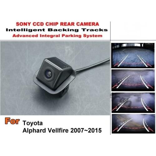 For Toyota Alphard Vellfire 2007~2015 Smart Tracks Chip Camera / HD CCD Intelligent Dynamic Parking Car Rear View Camera