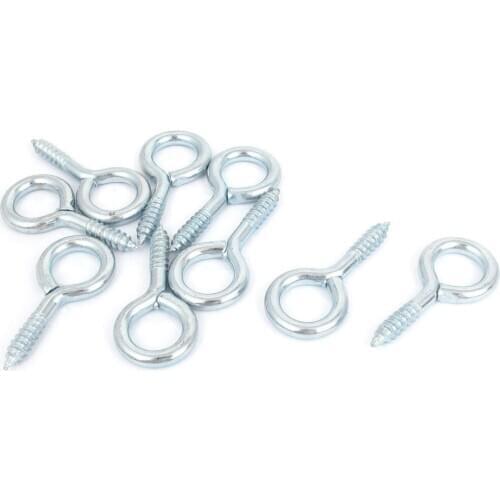 Screw Hook Eye 100 Pcs for Curtain Net Wire Cup Hanging Light