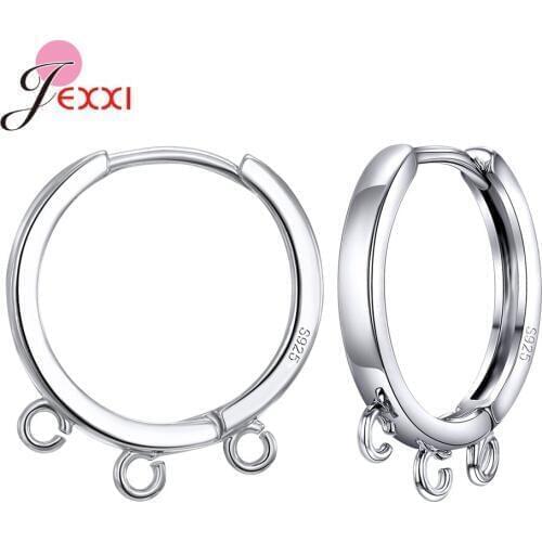 Top Quality Women Gilrs Fashion 925 Sterling Silver Earring Findings Amazing Price Jewelry Accessory Round Small Hoop Earring