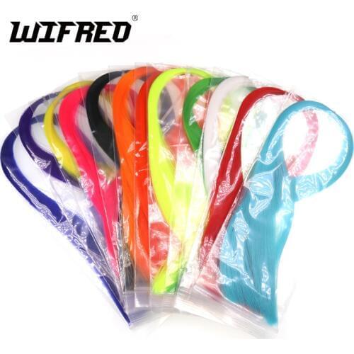 Wifreo 50PAKS Micro Nylon Fiber For Streamer Fly Sabiki Jig Hooks Bucktail Jigs Making Fly Fishing lures Material 12 Colors