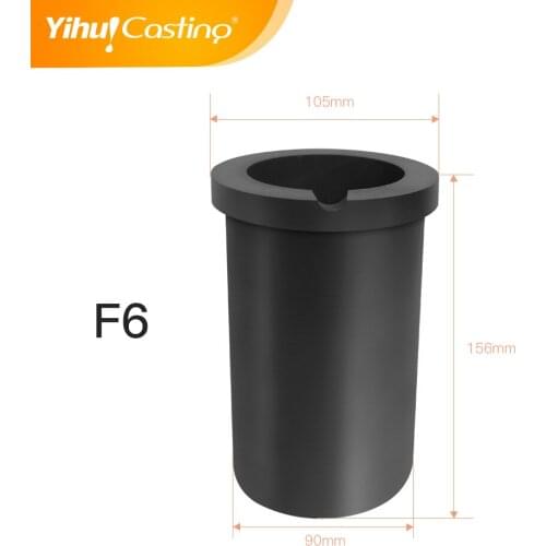 Yihui 6KG graphite melting crucible for melting furnace