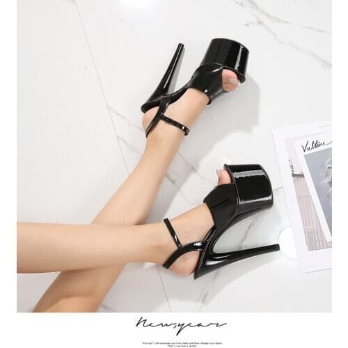 Women Sexy Show Sandals 13 15 17 CM High Heels Sexy Platform Color Sandals Girls Shoe for Party Club Drop Sale