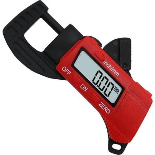 0-12.7mm Caliper Carbon Fiber Composites Digital Thickness Caliper Micrometer Gauge Blue/Red Measurement Tool