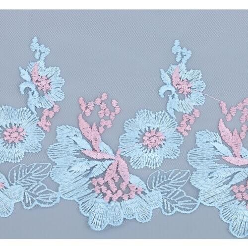 1Yards 19cm Wide Latest Embroidery Lace For Wedding Dress Material DIY Craft Sewing Accessories Suppliers