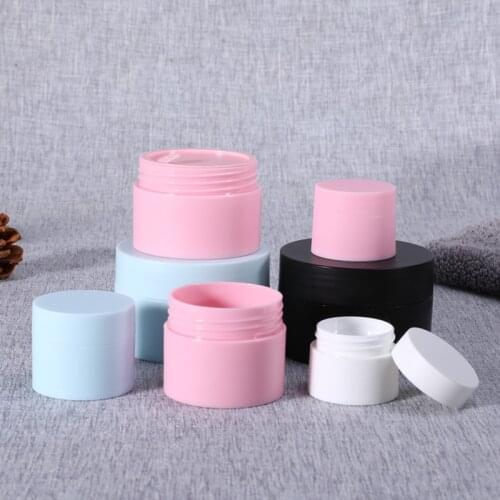 10Pcs 30g Plastic Empty Cosmetic Box Refillable Sample Bottle Travel Cosmetic Facial Cleanser Container 4 Colors