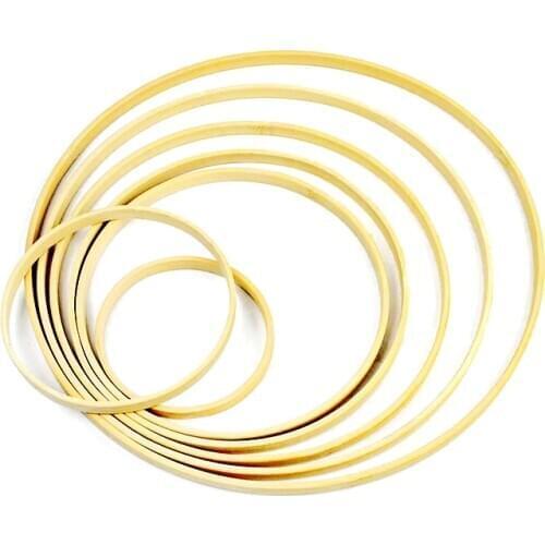 5Pcs 9-30cm Bamboo Ring Wedding Decoration Wooden Circle Round Hoop DIY Handmade Flower Wreath Craft Home Decor Hanging Ornament