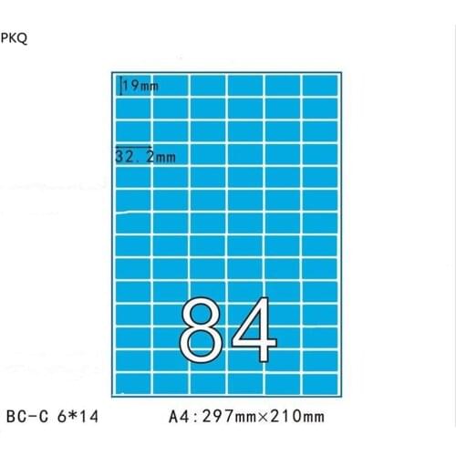 50Sheets blue die cut stickers printable blue A4 Self-adhesive Sticker Rectangle Label Sticker A4 sheet die-cut sticker labels