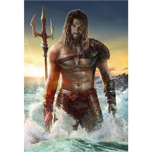 5D DIY Full Square/Round Diamond Painting Movie Poster Aquaman 3D Embroidery Cross Stitch Rhinestone Mosaic Home DecorFH1257