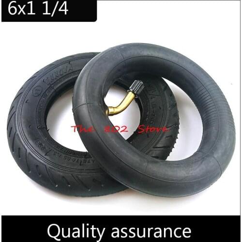6x1 1/4 tyre 6 Inch Pneumatic Tyre outer and inner tire with bend valve for Motorcycle Electric Scooter E-bike 150MM