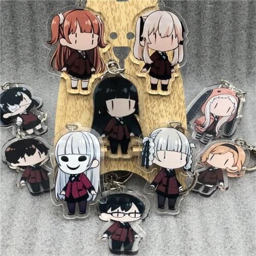 Anime Kakegurui Keychain Pendant Cartoon Badge Jabami Yumeko Meari Saotome Momobami Ririka Cosplay Accessories