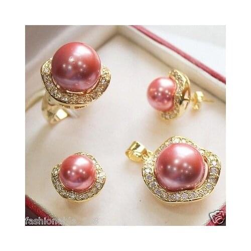Free Shipping >> Fashion Luxury Party / Banquet Natural Pink shell Jewelry Set