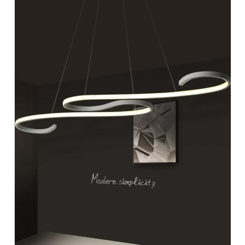 Black or White Finish L1080mm Hot LED Pendant Lamp Modern LED Pendant Lights for dining room Hanging Lamp Lustre 110V 220V