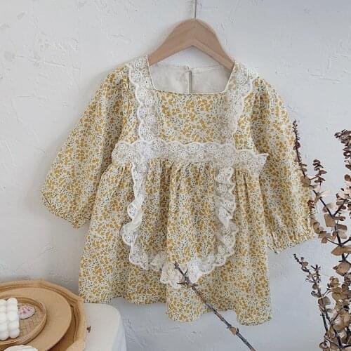 Spring Kids Baby Girls Princess Wind Dresses For Girls Dresses Autumn Kids Girl Dress Girls Long Sleeve Lace Dress