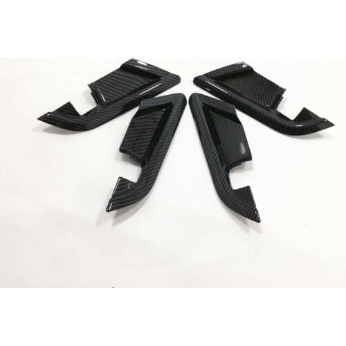 For Toyota Camry 2018 2019 2020 Carbon Fiber Interior Car Inner Door Bowl Protector Frame Cover Trim