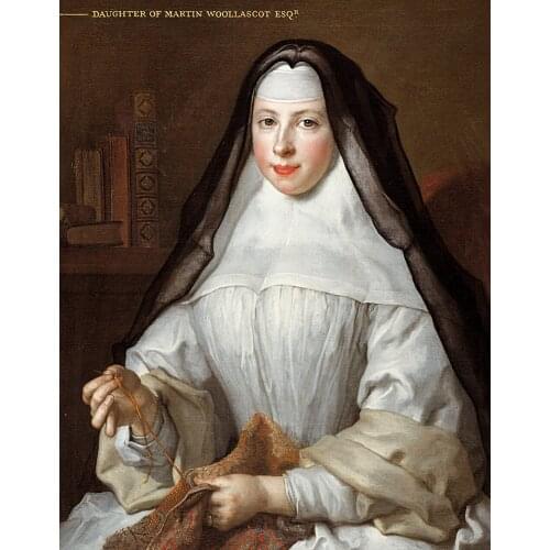 GOOD ART # Catholic Church Augustinian Order Frances Woollascott, an Augustinian Nun PRINT art painting on canvas -free shipping