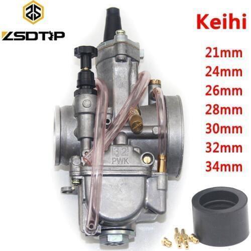 ZSDTRP PWK Carburetor Carb 21 24 26 28 30 32 34mm For Keihin Dirt Bike Scooter ATV For Modified Motorcycle Carburetor 2T 4T