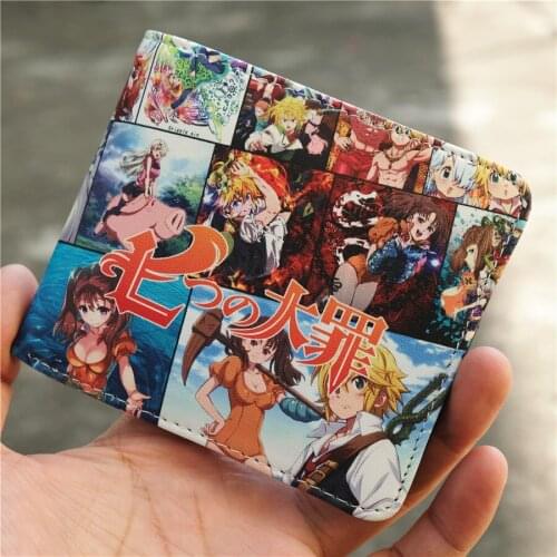 Anime The Seven Deadly Sins Meliodas Elizabeth Hawk Coin PU Leather Wallet Purse Bag Holder Layer Cool Hot 2style