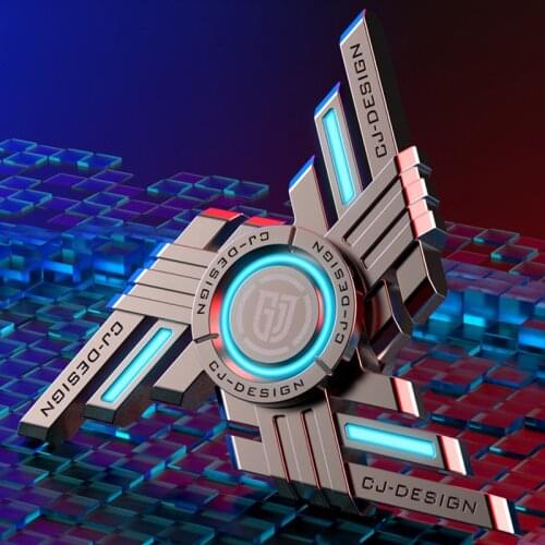 Mechanical Metal Alloy Luminous Fidget Spinner Anti Stress Mute R188 Bearing Hand Spinner Fingertip Spinning Toys for Kids Adult