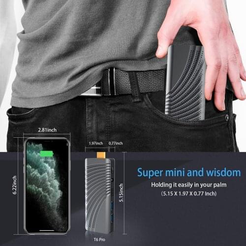 T6 Cooling Fanless MINI PC Pocket Linux PC Stick with Intel Cherry Trail 2G/32G 4G/64G win10 mini pc