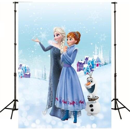 Cartoon Snow Baby Princess Photography Background Live Backdrop Kids Children Birthday Party Decoration Tapestry Photo Studio