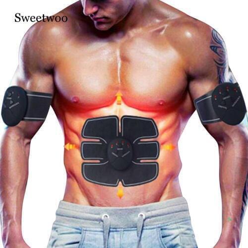Muscle Massager Training Body Shape Fit Set ABS Six Pad Abdominal Electric Muscle Stimulator Massage Trainer Sticker Controlle